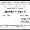 Reihl Anneliese 1940-2014 Todesanzeige